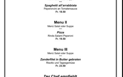 Mittagsmenu 13.03.2026