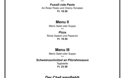 Mittagsmenu 25.3.26