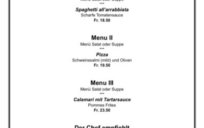 Mittagsmenu 27.3.36