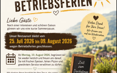 Sommerferien/Betriebsferien