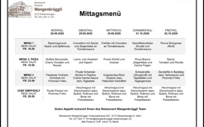 Wochenmittagsmenu 28.9-02.10.2026